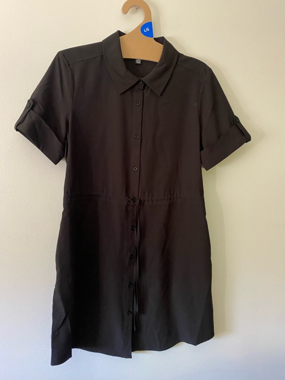 Halston Studio Black Shirt Dress – NWOT – Size Large - Picture 5 of 8